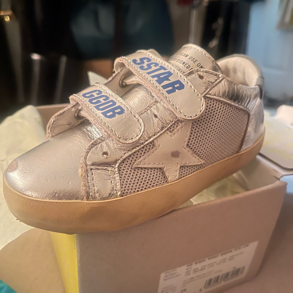 Kids' Old School Mesh & Metallic Leather Sneaker